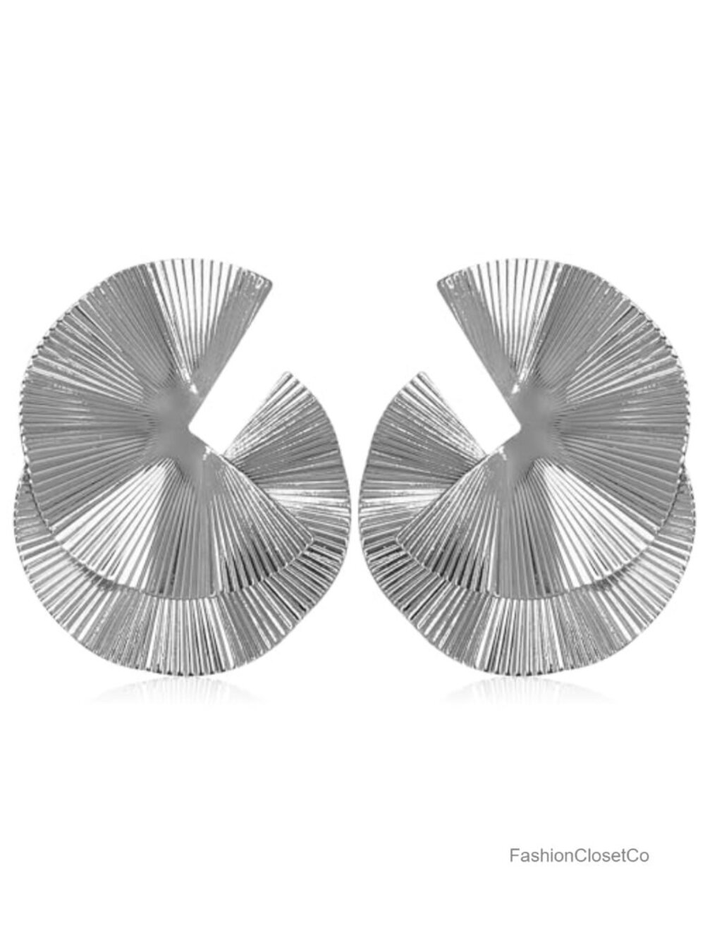Geometric Lotus Leaf Dangle Earrings Alloy Push Back Women's Statement